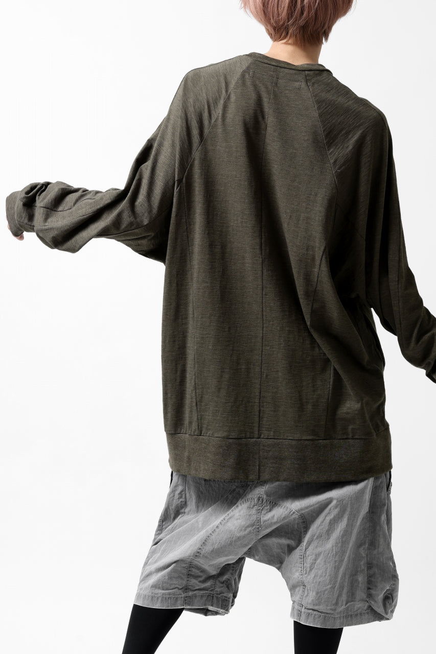 画像をギャラリービューアに読み込む, A.F ARTEFACT -HEATHER- DOLMAN LOOSEY TOPS / SLAB JERSEY (KHAKI)