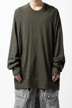 画像をギャラリービューアに読み込む, A.F ARTEFACT -HEATHER- DOLMAN LOOSEY TOPS / SLAB JERSEY (KHAKI)