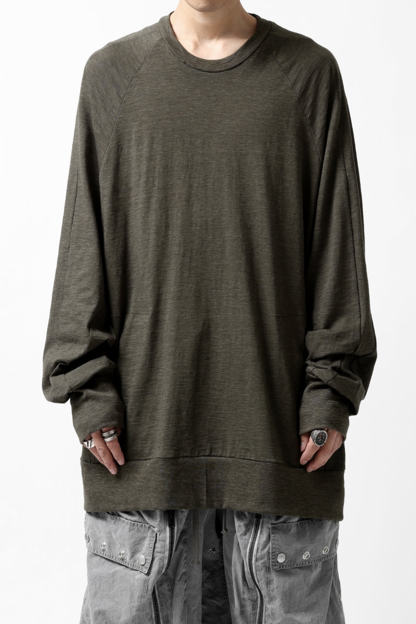 画像をギャラリービューアに読み込む, A.F ARTEFACT -HEATHER- DOLMAN LOOSEY TOPS / SLAB JERSEY (KHAKI)