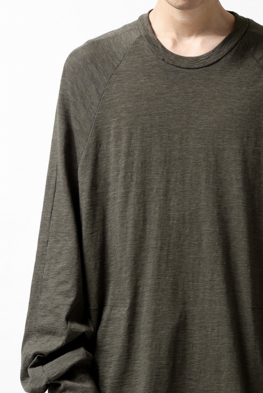 画像をギャラリービューアに読み込む, A.F ARTEFACT -HEATHER- DOLMAN LOOSEY TOPS / SLAB JERSEY (KHAKI)