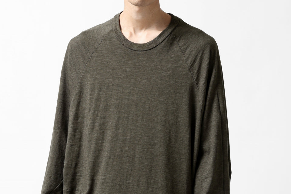 画像をギャラリービューアに読み込む, A.F ARTEFACT -HEATHER- DOLMAN LOOSEY TOPS / SLAB JERSEY (KHAKI)