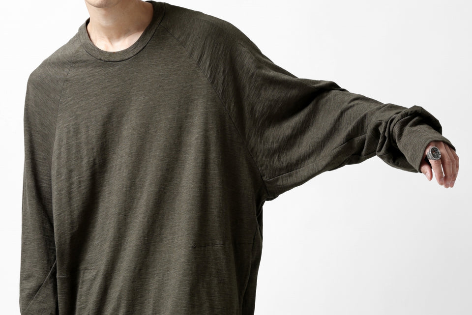 画像をギャラリービューアに読み込む, A.F ARTEFACT -HEATHER- DOLMAN LOOSEY TOPS / SLAB JERSEY (KHAKI)