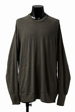 画像をギャラリービューアに読み込む, A.F ARTEFACT -HEATHER- DOLMAN LOOSEY TOPS / SLAB JERSEY (KHAKI)