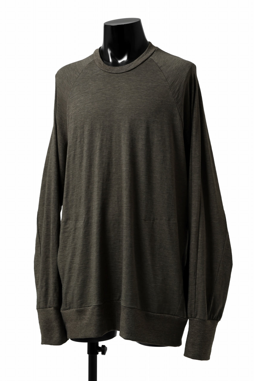 画像をギャラリービューアに読み込む, A.F ARTEFACT -HEATHER- DOLMAN LOOSEY TOPS / SLAB JERSEY (KHAKI)