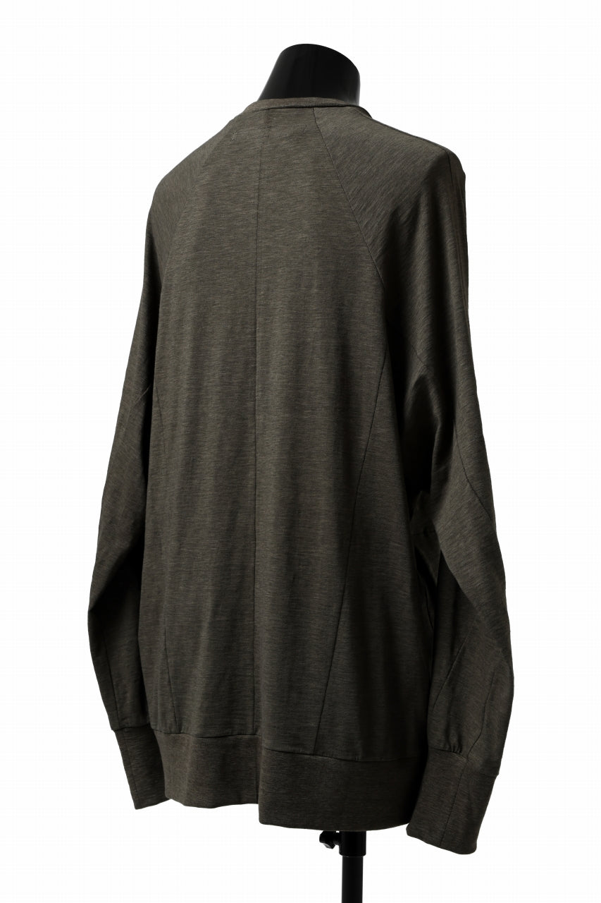 画像をギャラリービューアに読み込む, A.F ARTEFACT -HEATHER- DOLMAN LOOSEY TOPS / SLAB JERSEY (KHAKI)