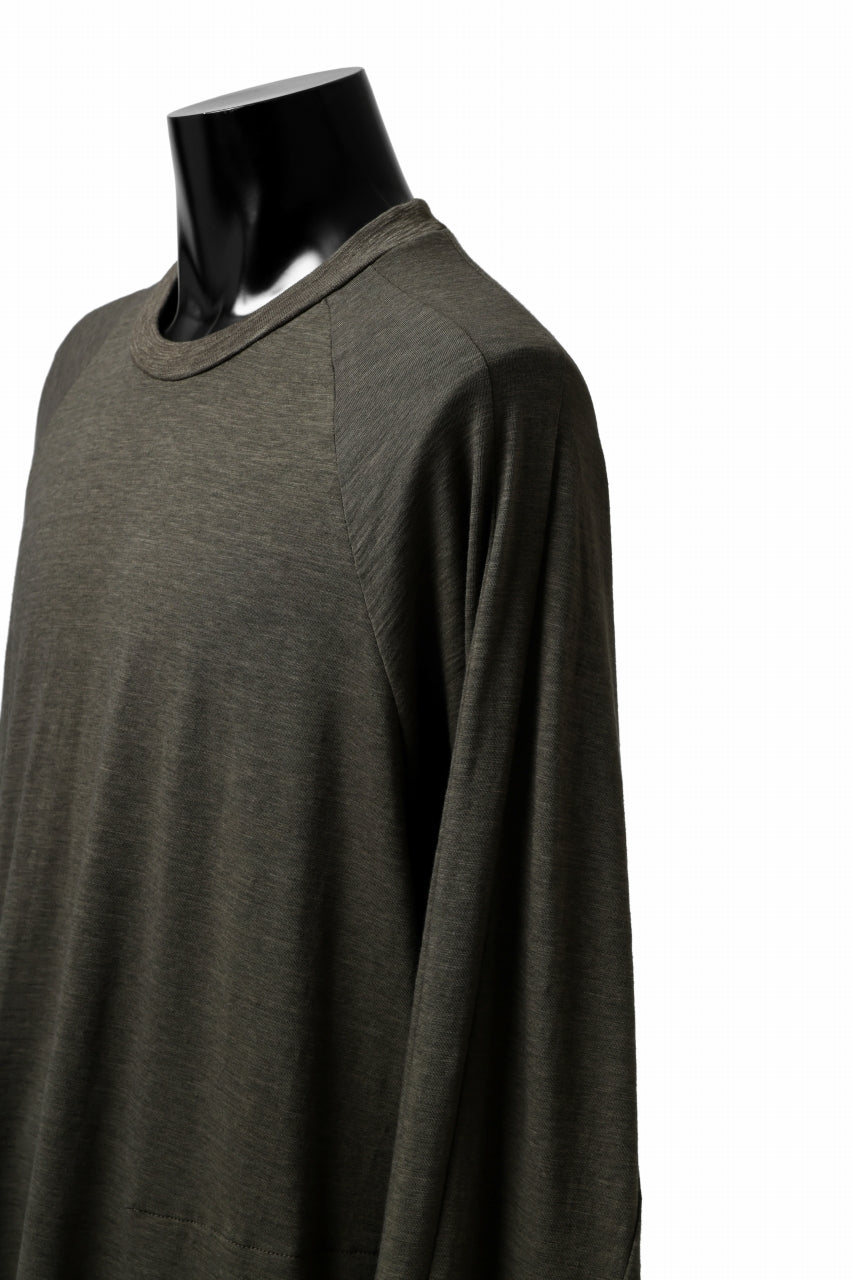 画像をギャラリービューアに読み込む, A.F ARTEFACT -HEATHER- DOLMAN LOOSEY TOPS / SLAB JERSEY (KHAKI)
