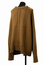 画像をギャラリービューアに読み込む, A.F ARTEFACT LOWGAUGE CABLE KNIT PULLOVER IRREGULAR-HEM (MUSTARD)