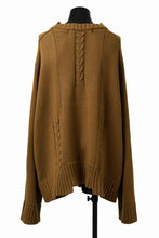 画像をギャラリービューアに読み込む, A.F ARTEFACT LOWGAUGE CABLE KNIT PULLOVER IRREGULAR-HEM (MUSTARD)