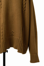 画像をギャラリービューアに読み込む, A.F ARTEFACT LOWGAUGE CABLE KNIT PULLOVER IRREGULAR-HEM (MUSTARD)