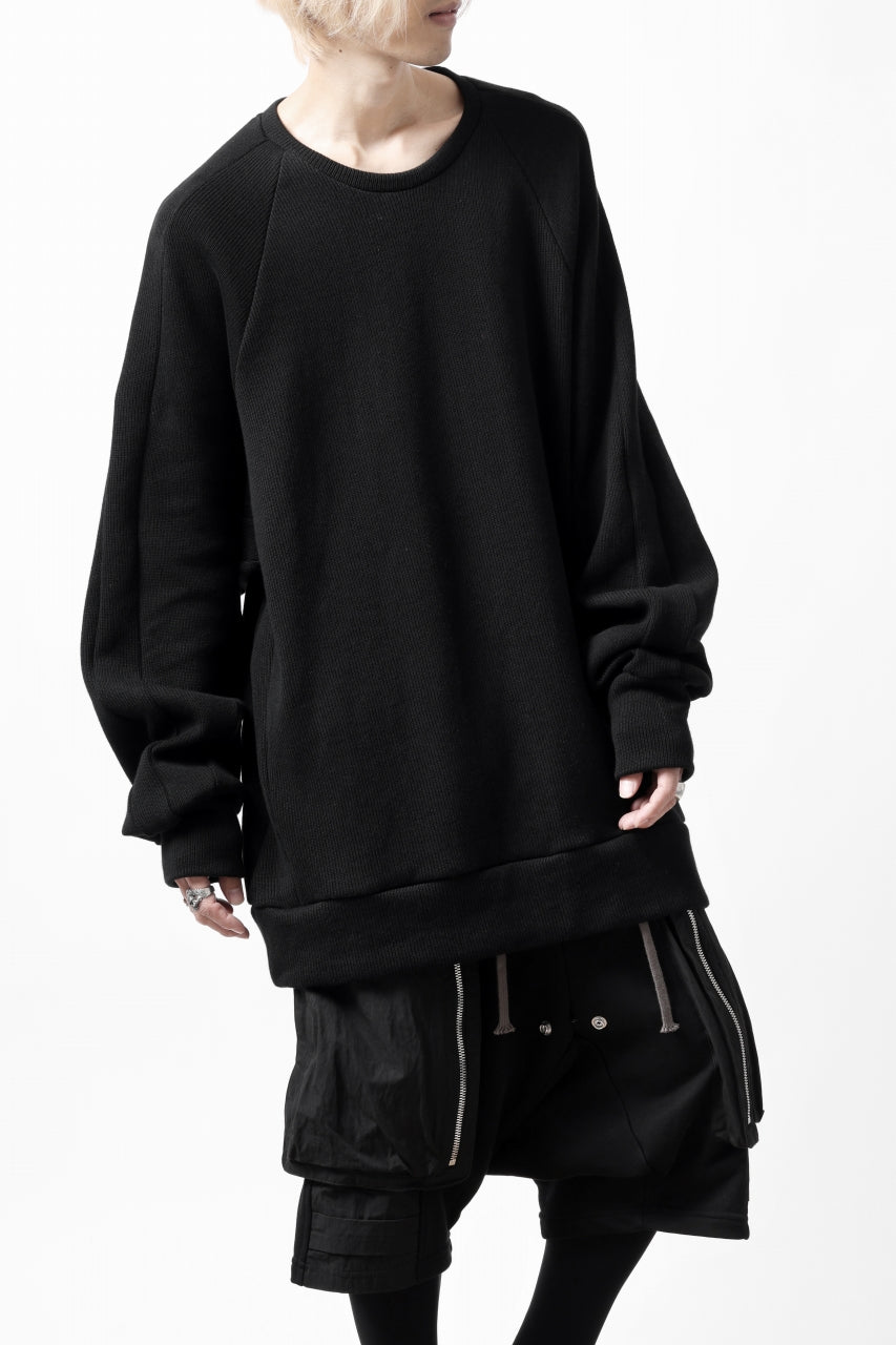 画像をギャラリービューアに読み込む, A.F ARTEFACT DOLMAN PULLOVER / COTTON KNIT (BLACK)