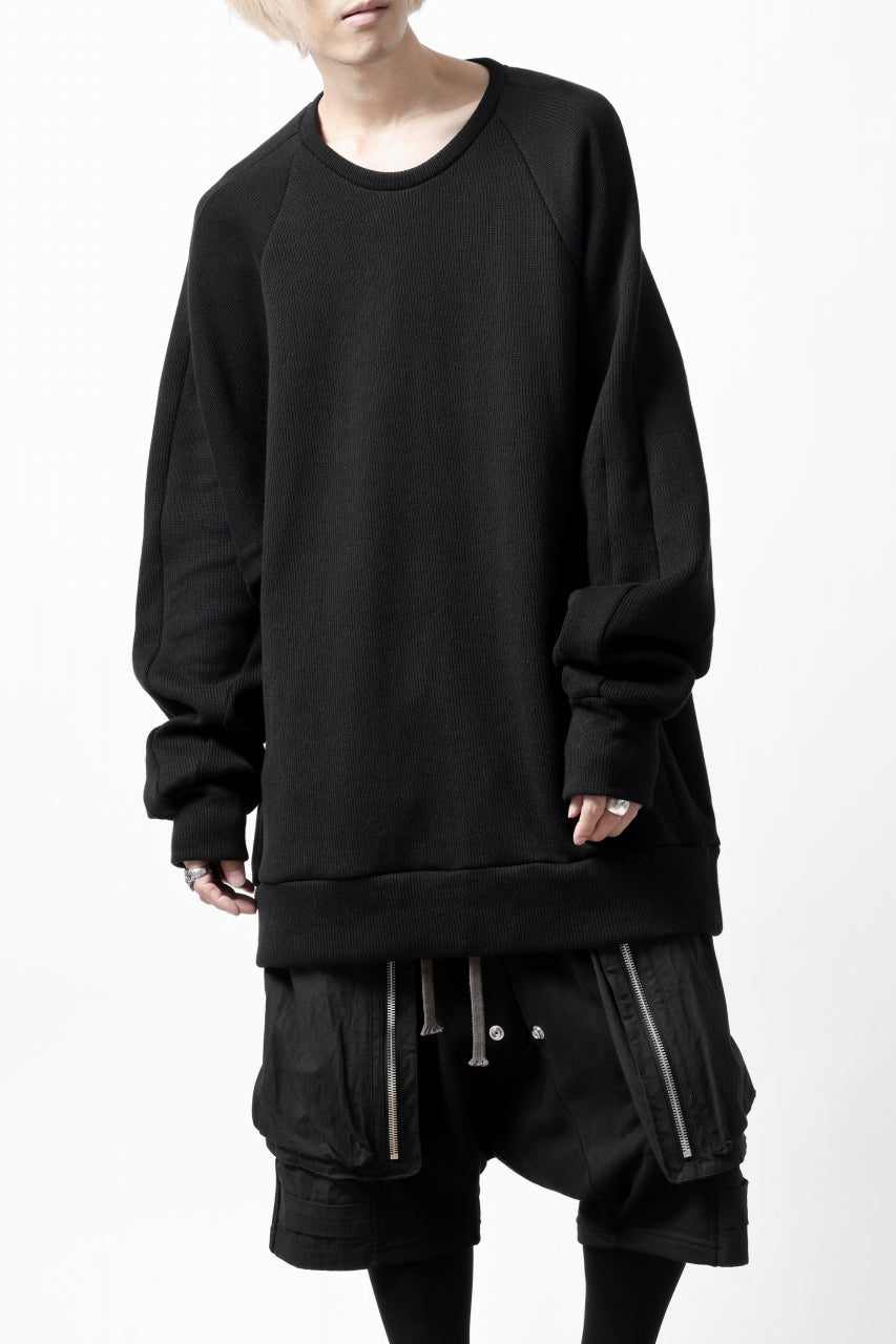 画像をギャラリービューアに読み込む, A.F ARTEFACT DOLMAN PULLOVER / COTTON KNIT (BLACK)