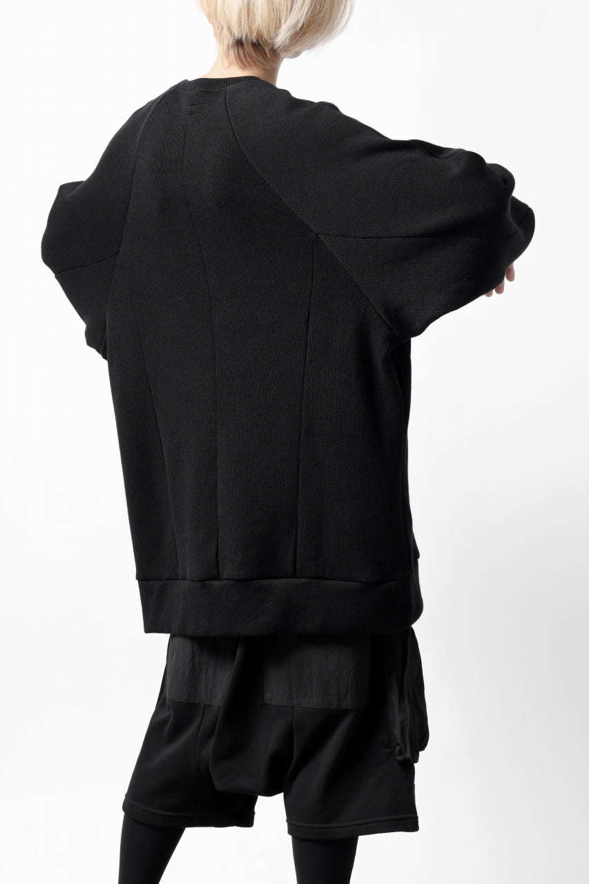 画像をギャラリービューアに読み込む, A.F ARTEFACT DOLMAN PULLOVER / COTTON KNIT (BLACK)