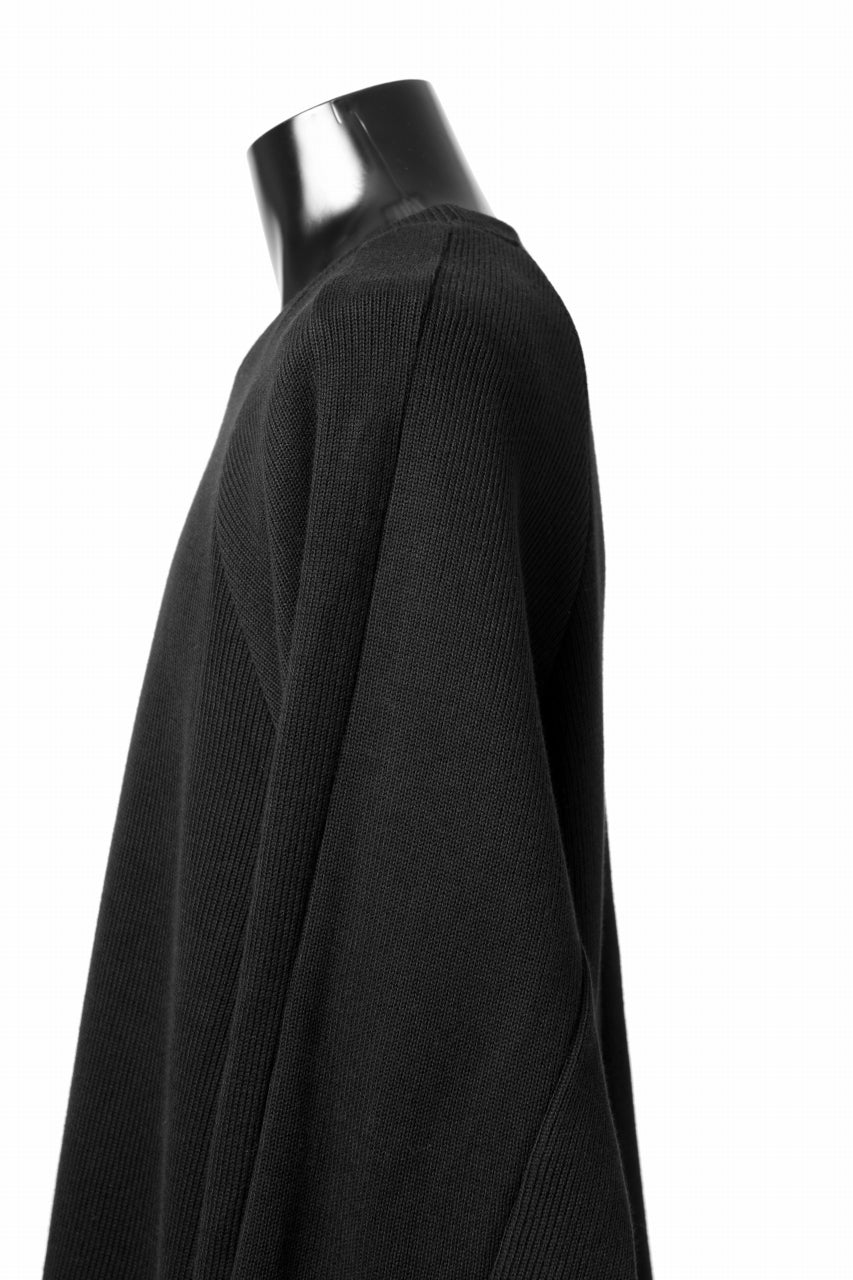画像をギャラリービューアに読み込む, A.F ARTEFACT DOLMAN PULLOVER / COTTON KNIT (BLACK)