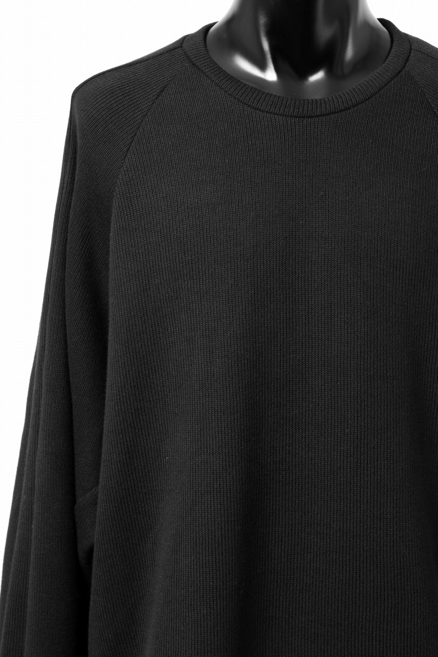 画像をギャラリービューアに読み込む, A.F ARTEFACT DOLMAN PULLOVER / COTTON KNIT (BLACK)