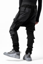 画像をギャラリービューアに読み込む, A.F ARTEFACT COMBINATION ZIPPER SARROUEL SKINNY PANTS / BOMBER HEAT® + NYLON (BLACK)
