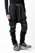 画像をギャラリービューアに読み込む, A.F ARTEFACT COMBINATION ZIPPER SARROUEL SKINNY PANTS / BOMBER HEAT® + NYLON (BLACK)