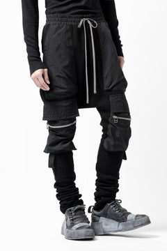 画像をギャラリービューアに読み込む, A.F ARTEFACT COMBINATION ZIPPER SARROUEL SKINNY PANTS / BOMBER HEAT® + NYLON (BLACK)