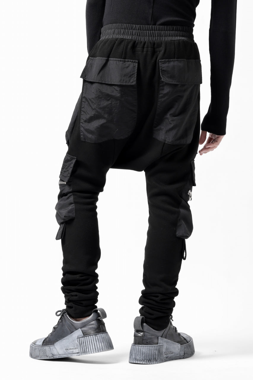 画像をギャラリービューアに読み込む, A.F ARTEFACT COMBINATION ZIPPER SARROUEL SKINNY PANTS / BOMBER HEAT® + NYLON (BLACK)