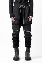 画像をギャラリービューアに読み込む, A.F ARTEFACT COMBINATION ZIPPER SARROUEL SKINNY PANTS / BOMBER HEAT® + NYLON (BLACK)