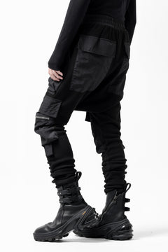 画像をギャラリービューアに読み込む, A.F ARTEFACT COMBINATION ZIPPER SARROUEL SKINNY PANTS / BOMBER HEAT® + NYLON (BLACK)