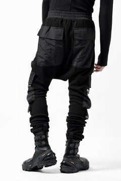 画像をギャラリービューアに読み込む, A.F ARTEFACT COMBINATION ZIPPER SARROUEL SKINNY PANTS / BOMBER HEAT® + NYLON (BLACK)