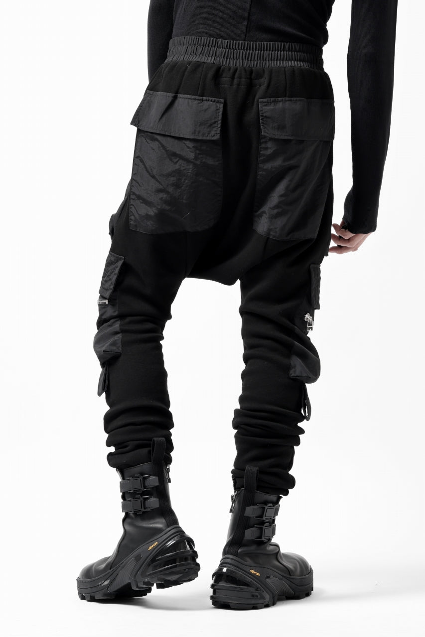 画像をギャラリービューアに読み込む, A.F ARTEFACT COMBINATION ZIPPER SARROUEL SKINNY PANTS / BOMBER HEAT® + NYLON (BLACK)