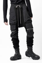 画像をギャラリービューアに読み込む, A.F ARTEFACT COMBINATION ZIPPER SARROUEL SKINNY PANTS / BOMBER HEAT® + NYLON (BLACK)