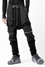 画像をギャラリービューアに読み込む, A.F ARTEFACT COMBINATION ZIPPER SARROUEL SKINNY PANTS / BOMBER HEAT® + NYLON (BLACK)