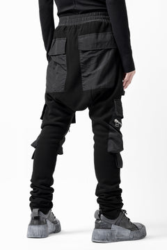 画像をギャラリービューアに読み込む, A.F ARTEFACT COMBINATION ZIPPER SARROUEL SKINNY PANTS / BOMBER HEAT® + NYLON (BLACK)
