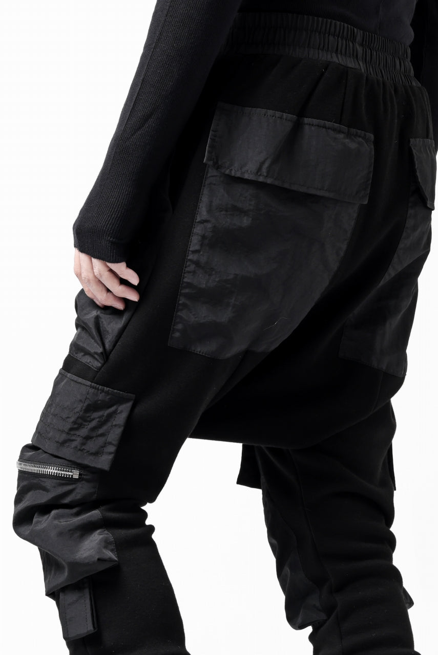 画像をギャラリービューアに読み込む, A.F ARTEFACT COMBINATION ZIPPER SARROUEL SKINNY PANTS / BOMBER HEAT® + NYLON (BLACK)