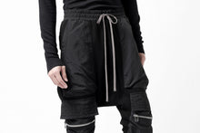 画像をギャラリービューアに読み込む, A.F ARTEFACT COMBINATION ZIPPER SARROUEL SKINNY PANTS / BOMBER HEAT® + NYLON (BLACK)