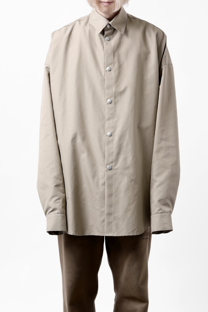 画像をギャラリービューアに読み込む, A.F ARTEFACT SNAPPED COCOON SHIRT / CONY BROAD (BEIGE)