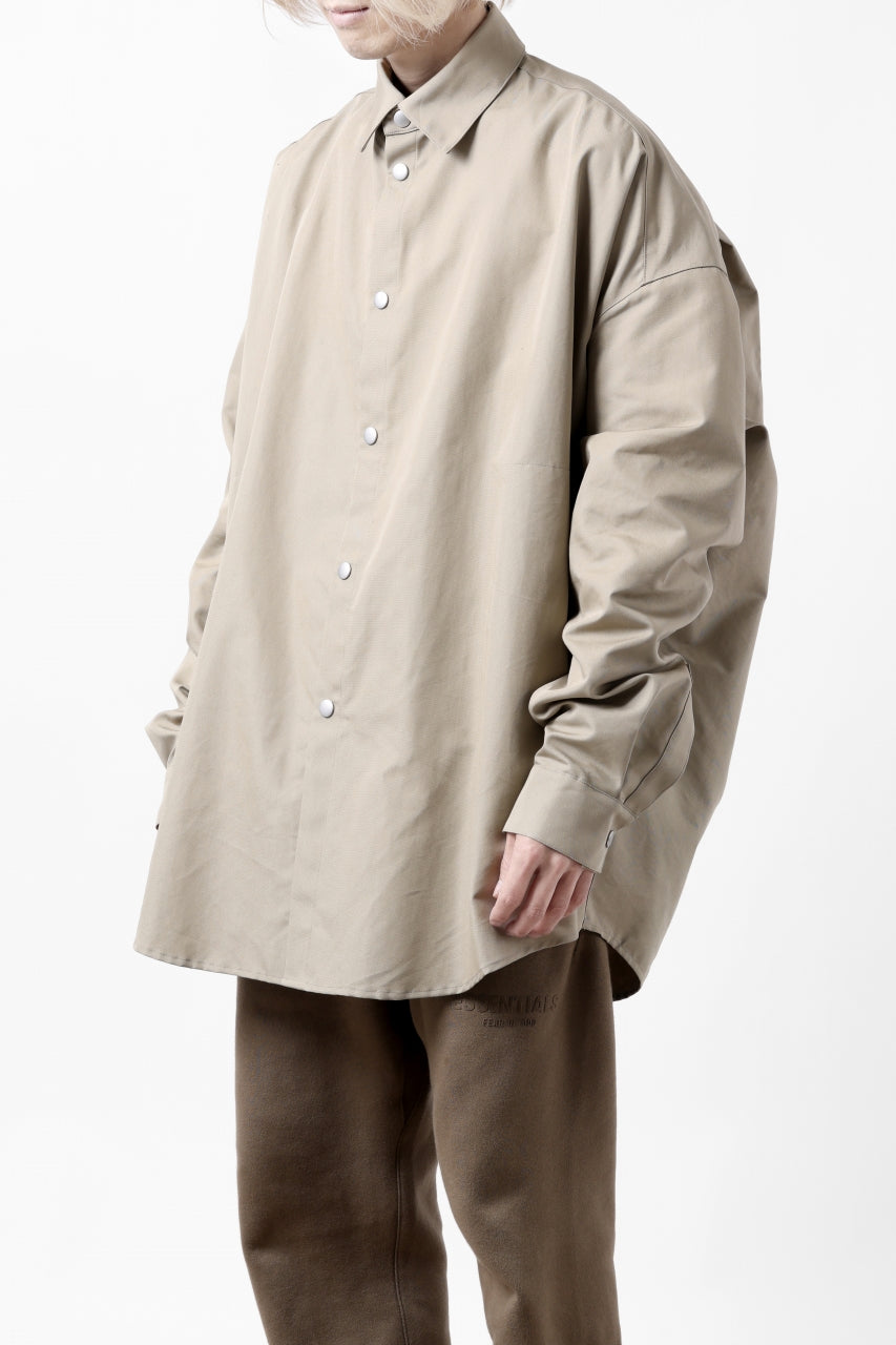 画像をギャラリービューアに読み込む, A.F ARTEFACT SNAPPED COCOON SHIRT / CONY BROAD (BEIGE)