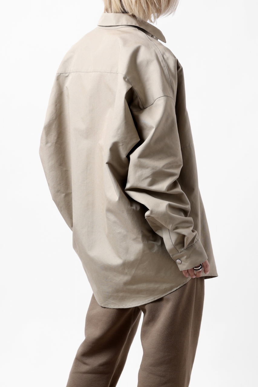 画像をギャラリービューアに読み込む, A.F ARTEFACT SNAPPED COCOON SHIRT / CONY BROAD (BEIGE)