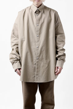 画像をギャラリービューアに読み込む, A.F ARTEFACT SNAPPED COCOON SHIRT / CONY BROAD (BEIGE)