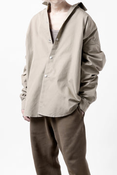 画像をギャラリービューアに読み込む, A.F ARTEFACT SNAPPED COCOON SHIRT / CONY BROAD (BEIGE)