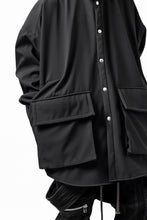 画像をギャラリービューアに読み込む, A.F ARTEFACT COCOON SHIRT JACKET / BONDING NYLON x FLEECE (BLACK)