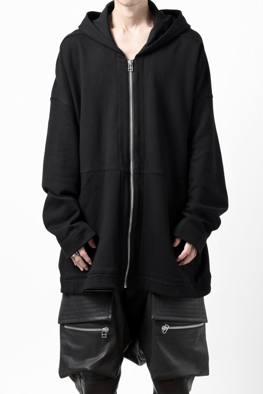 画像をギャラリービューアに読み込む, A.F ARTEFACT DOLMAN ZIP HOODIE / COTTON SWEAT (BLACK)