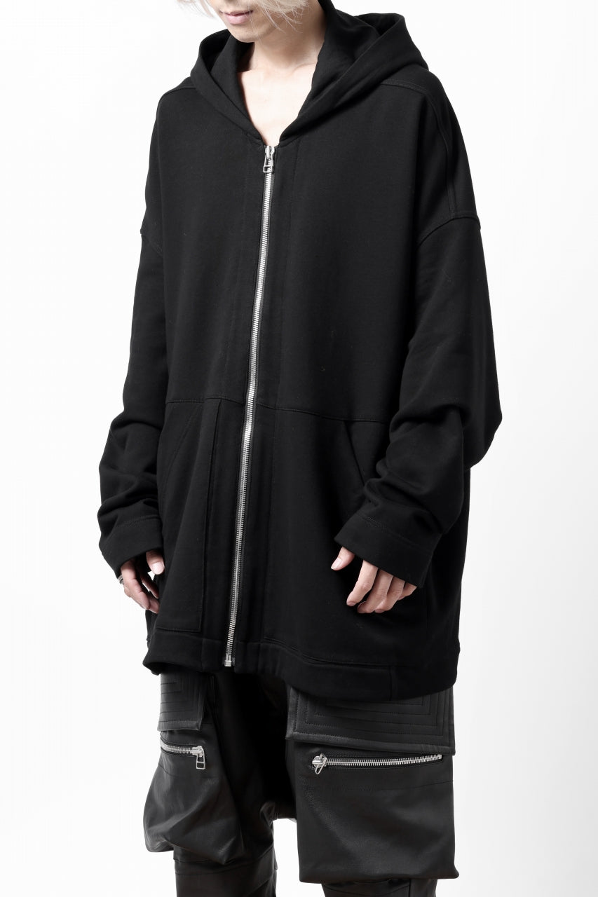 画像をギャラリービューアに読み込む, A.F ARTEFACT DOLMAN ZIP HOODIE / COTTON SWEAT (BLACK)