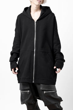 画像をギャラリービューアに読み込む, A.F ARTEFACT DOLMAN ZIP HOODIE / COTTON SWEAT (BLACK)