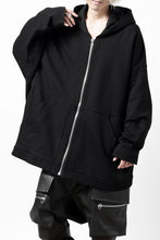 画像をギャラリービューアに読み込む, A.F ARTEFACT DOLMAN ZIP HOODIE / COTTON SWEAT (BLACK)