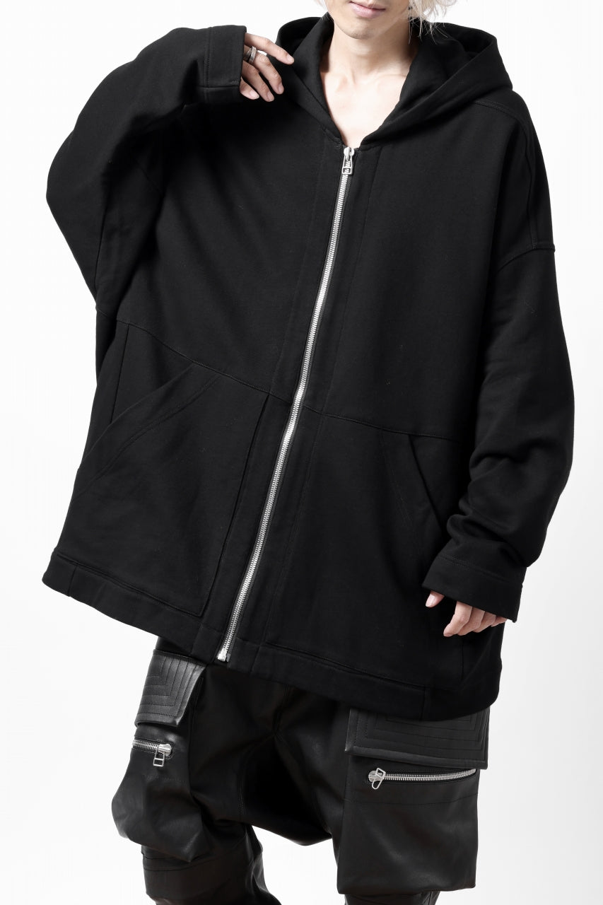 画像をギャラリービューアに読み込む, A.F ARTEFACT DOLMAN ZIP HOODIE / COTTON SWEAT (BLACK)