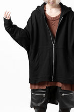 画像をギャラリービューアに読み込む, A.F ARTEFACT DOLMAN ZIP HOODIE / COTTON SWEAT (BLACK)