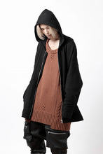 画像をギャラリービューアに読み込む, A.F ARTEFACT DOLMAN ZIP HOODIE / COTTON SWEAT (BLACK)