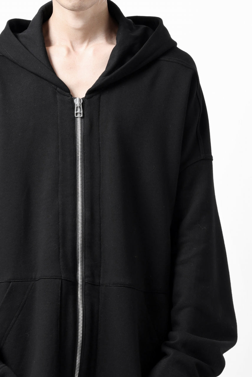 画像をギャラリービューアに読み込む, A.F ARTEFACT DOLMAN ZIP HOODIE / COTTON SWEAT (BLACK)