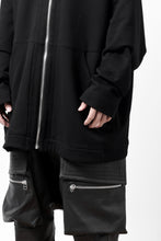 画像をギャラリービューアに読み込む, A.F ARTEFACT DOLMAN ZIP HOODIE / COTTON SWEAT (BLACK)
