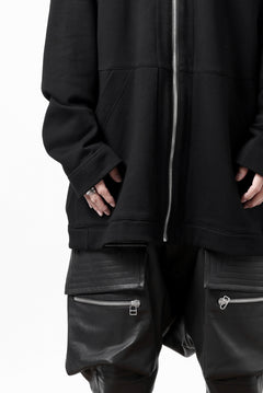 画像をギャラリービューアに読み込む, A.F ARTEFACT DOLMAN ZIP HOODIE / COTTON SWEAT (BLACK)