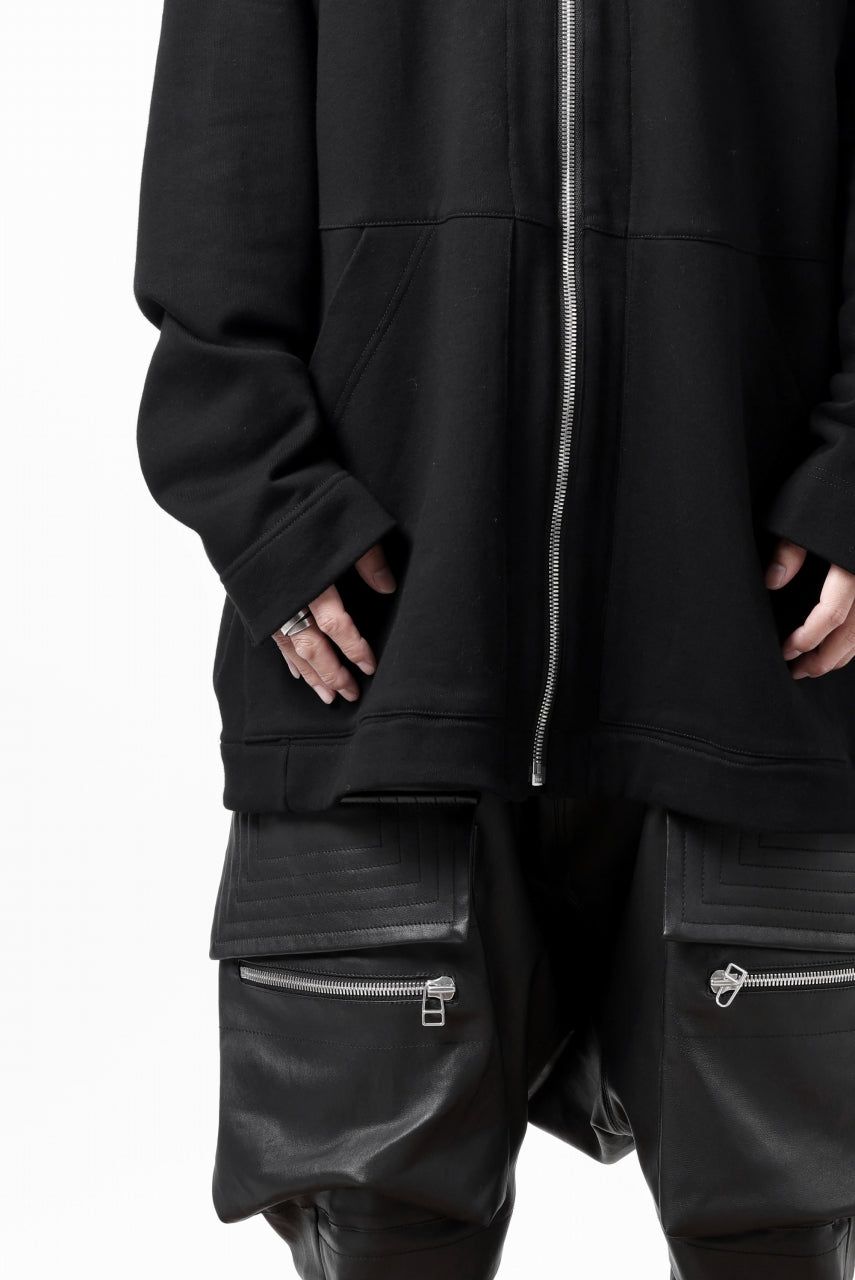 画像をギャラリービューアに読み込む, A.F ARTEFACT DOLMAN ZIP HOODIE / COTTON SWEAT (BLACK)