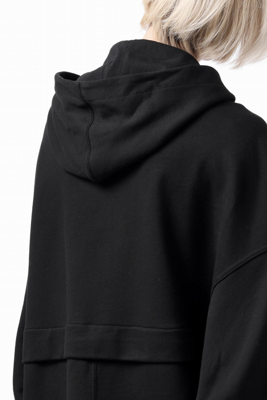 画像をギャラリービューアに読み込む, A.F ARTEFACT DOLMAN ZIP HOODIE / COTTON SWEAT (BLACK)