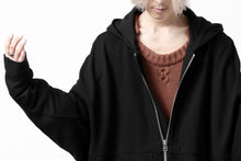 画像をギャラリービューアに読み込む, A.F ARTEFACT DOLMAN ZIP HOODIE / COTTON SWEAT (BLACK)